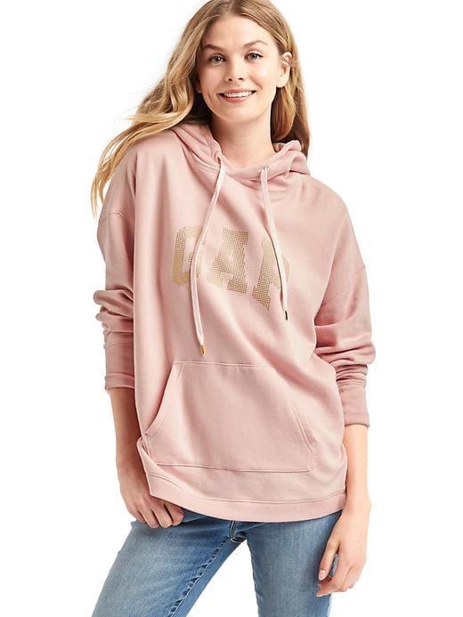 Gap Women Stud Logo Pullover Hoodie - Pink Dust