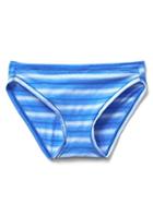 Gap Women Breathe Ombre Stripe Bikini - Ombre Strp Blue