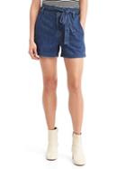 Gap Women Denim Trouser Shorts - Medium Indigo