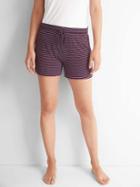 Gap Women Pure Body Modal Shorts - Tiny Stripe Plum