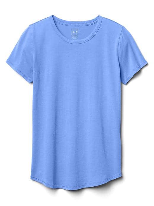 Gap Women Vintage Wash Crewneck Tee - Moore Blue