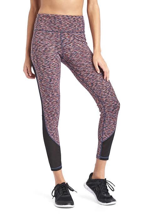Gap Women Gapfit Blackout Gfast Spacedye High Rise Leggings - Neon Coral