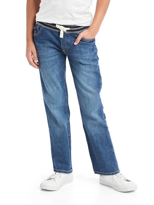 Gap Women Stretch Straight Pull On Jeans - Light Wash