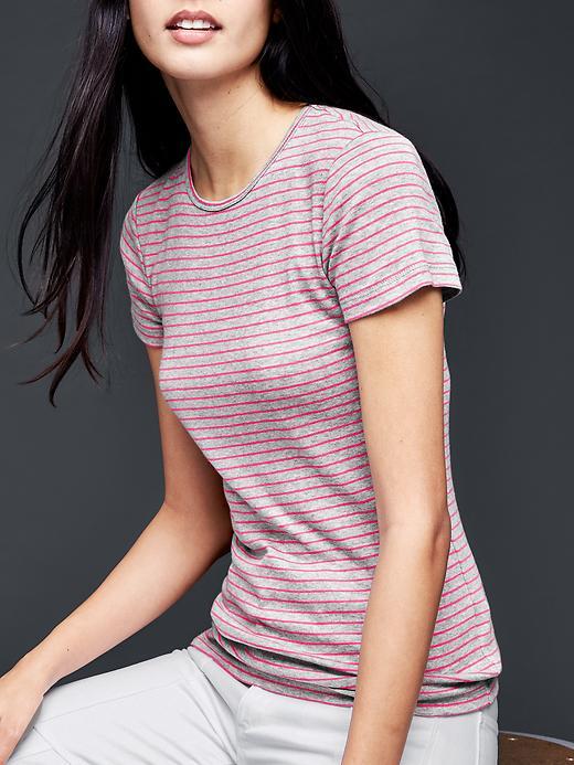 Gap Modern Fine Stripe Tee - Romantic