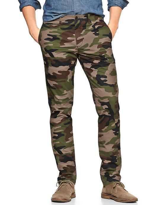 Gap Lived In Slim Camo Pant - Green Camo