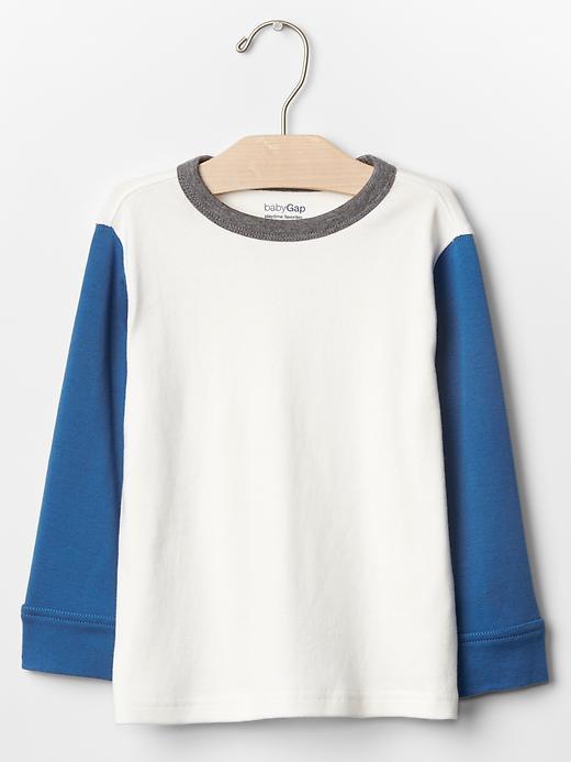 Gap Colorblock Ribbed Tee - New Off White