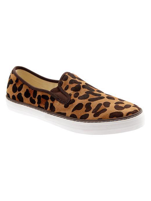 Gap Animal Print Slip On Sneakers - Leopard Print