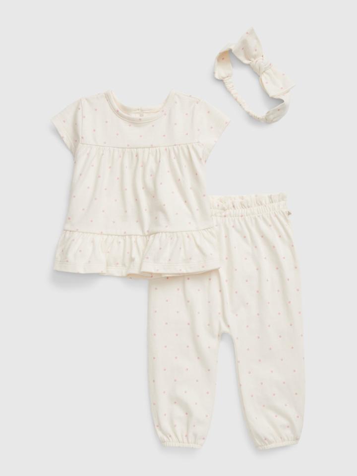 Baby 100% Organic Cotton 3-piece Outfit Set