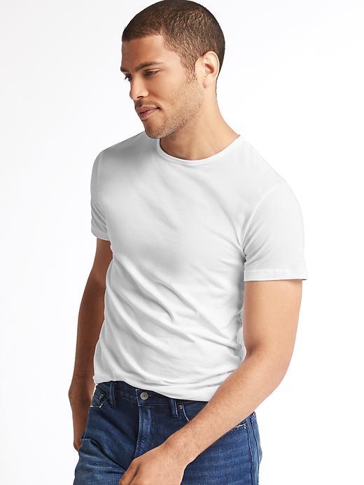 Gap Men Stretch Crew T Shirt - White