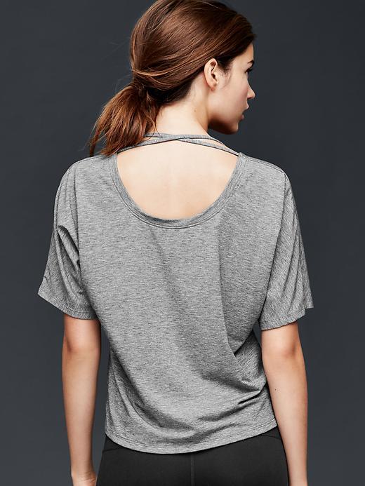 Gap Gapfit Breathe Cross Back Top - Heather Grey