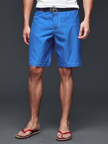 Gap Men Solid Boardshorts - Blue Allure