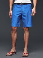 Gap Men Solid Boardshorts - Blue Allure