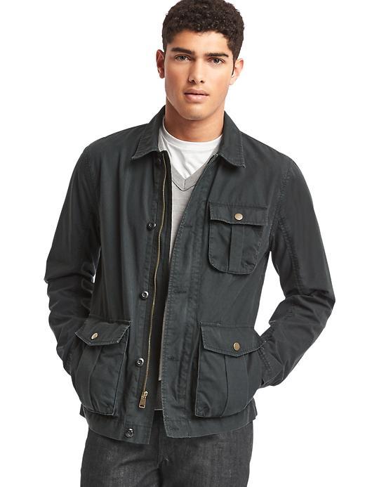 Gap Men Military Shirt Jacket - Moonless Night