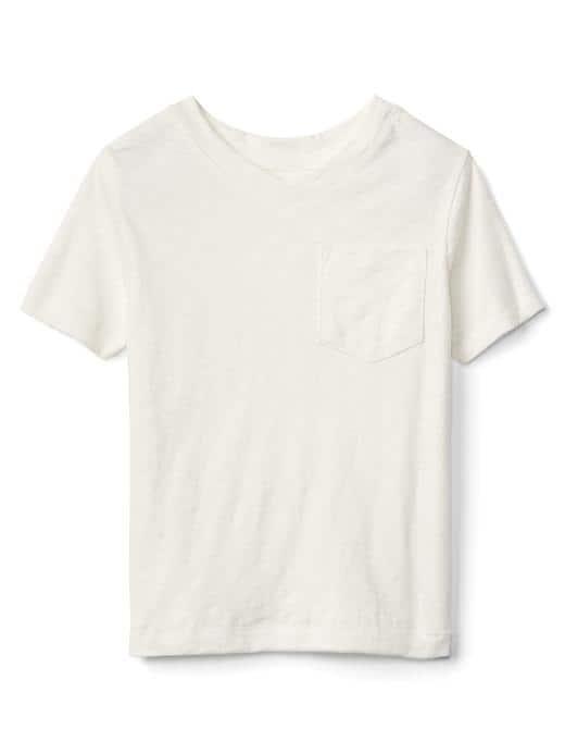 Gap V Neck Pocket Slub Tee - New Off White