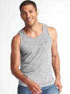 Gap Men Pocket Slub Tank - New Heather Grey