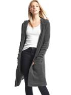 Gap Long Hooded Cardigan - Charcoal Heather