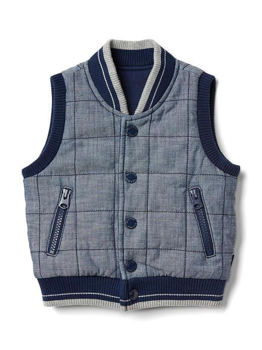 Gap Quilted Chambray Vest - Chambray