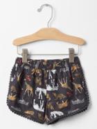 Gap Jungle Print Varsity Shorts - Animal Print