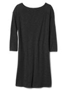 Gap Women Three Quarter Sleeve T Shirt Dress - True Black