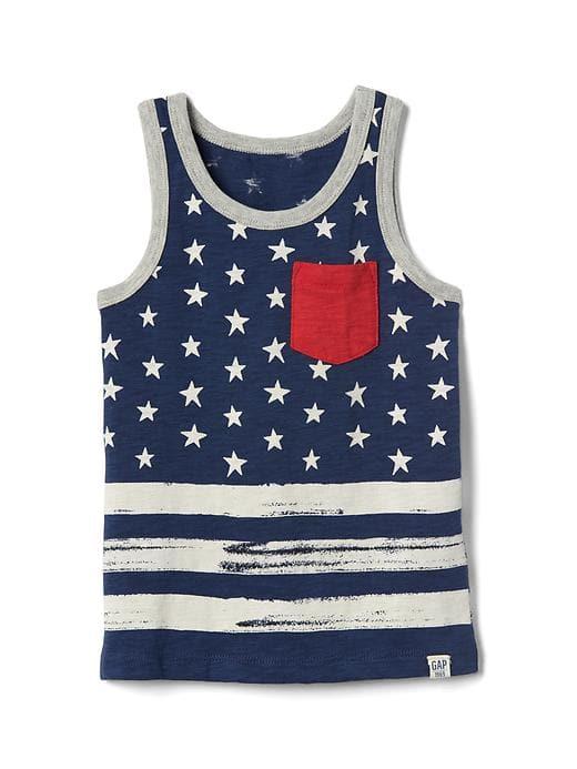 Gap Americana Slub Tank - Elysian Blue