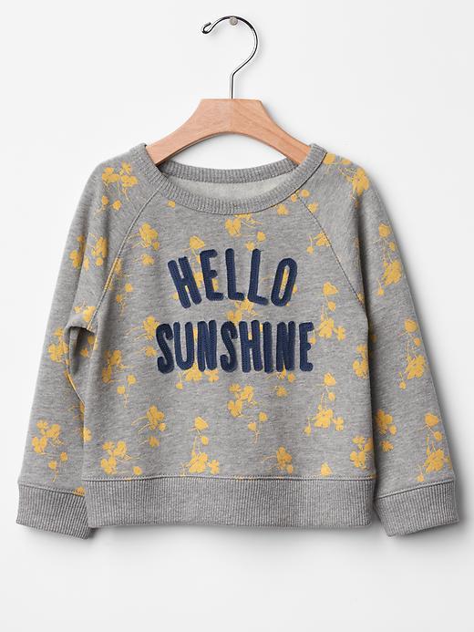 Gap Floral Raglan Sweatshirt - Intense Citronelle