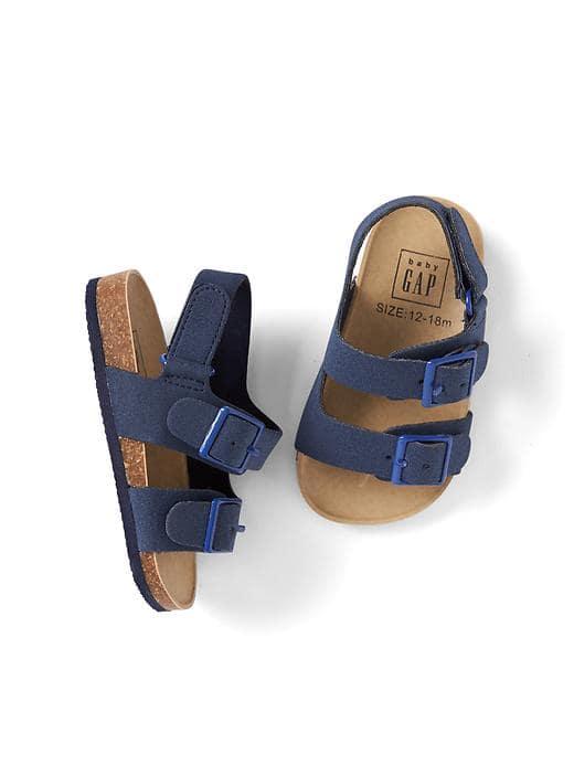Gap Buckle Strap Sandals - Night