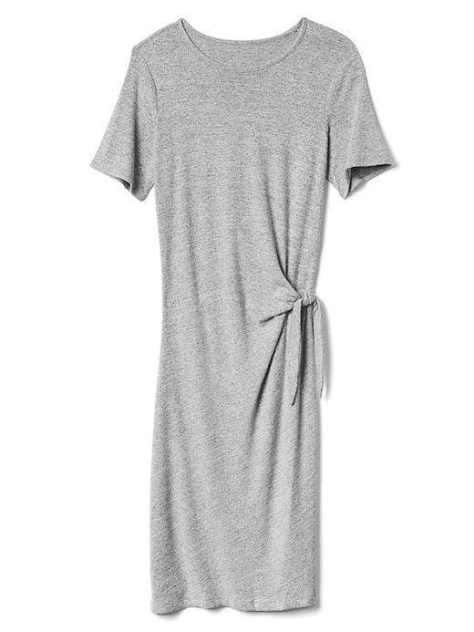 Gap Women Softspun Knit Tie Dress - Heather Grey