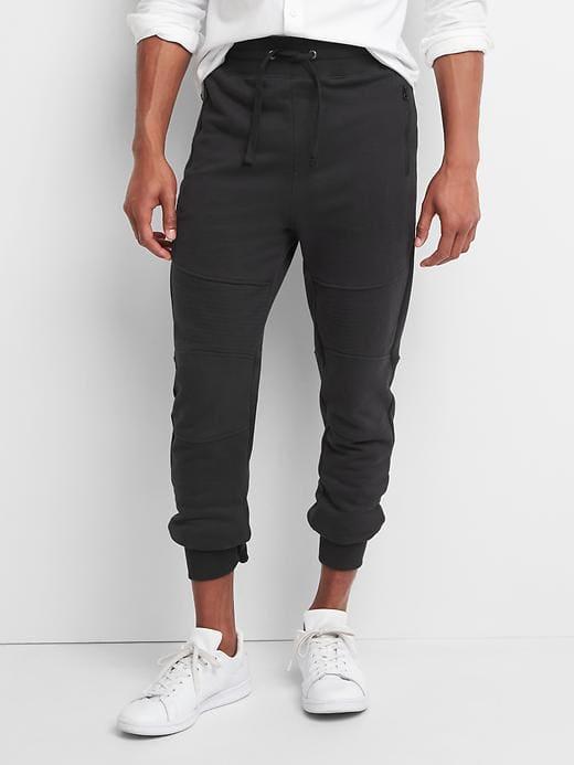 Gap Men French Terry Moto Joggers - Moonless Night