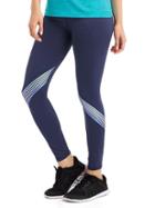 Gap Women Gfast Winterbrush Stripe Leggings - Chrome Stripe Navy