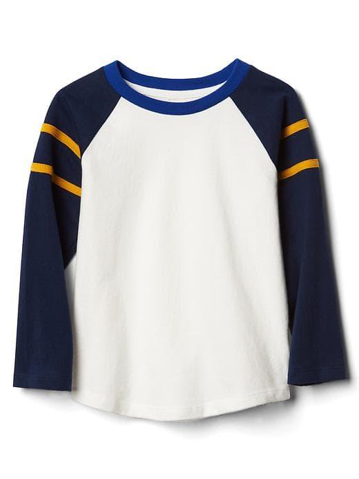 Gap Stripe Sleeve Baseball Tee - New Off White