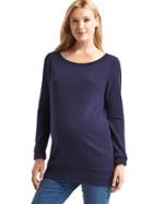 Gap Women Side Zip Sweatshirt Tunic - Dark Night