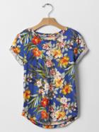 Gap Safari Jungle Print Tee - Matisse Blue