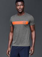 Gap Men Gdry Mesh Stripe T Shirt - Charcoal Gray