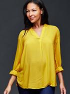 Gap Drapey Woven Shirt - Intense Citronelle