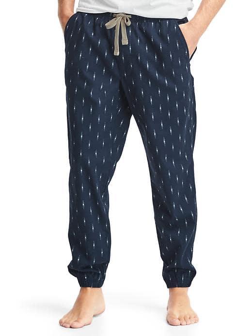 Gap Men Stripe Slub Pj Joggers - Ikat Blue