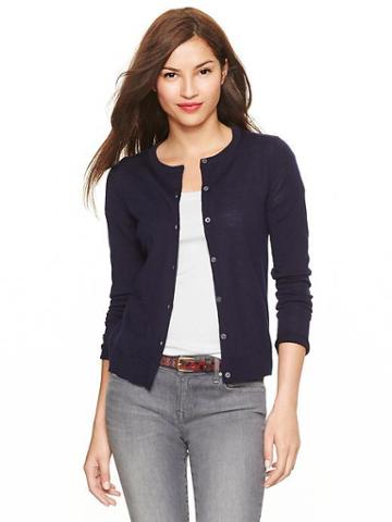 Gap Crew Cardigan - Navy