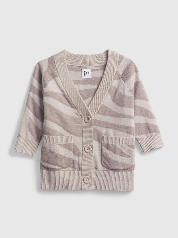Baby Zebra Print Cardigan