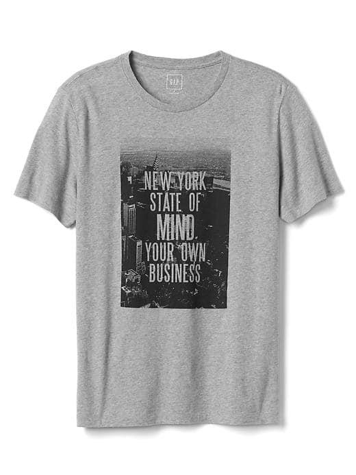 Gap Men Graphic Short Sleeve Tee - Ny State Of Mind