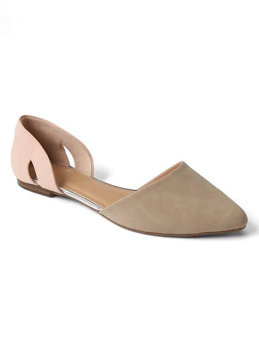 Gap Women Cutout D'orsay Flats - Mochaccino