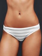 Gap Women Low Rise Bikini - July Stripe White