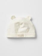 Gap Organic Cotton Bear Hat - Ivory Frost