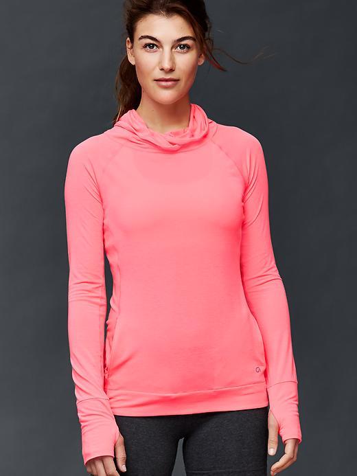 Gap Women Gapfit Breathe Heathered Hoodie - Sassy Pink