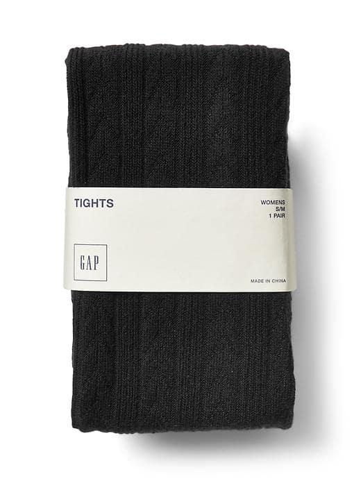 Gap Women Cable Knit Sweater Tights - True Black