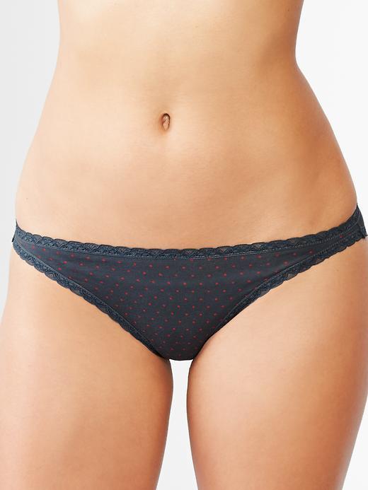 Gap Women Skinny Bikini - Microdots Cast Iron