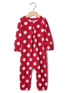 Gap Organic Polka Dot Bow One Piece - Modern Red