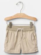 Gap Pull On Poplin Shorts - Sand Khaki
