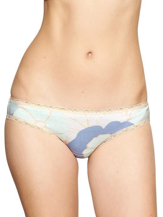 Gap Lace Trim Teeny Bikini - Blue Flower