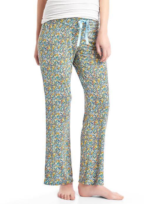 Gap Women Print Modal Sleep Pants - Blue Floral