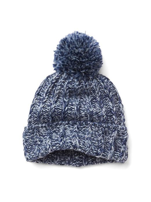 Gap Marled Pom Pom Beanie - Elysian Blue