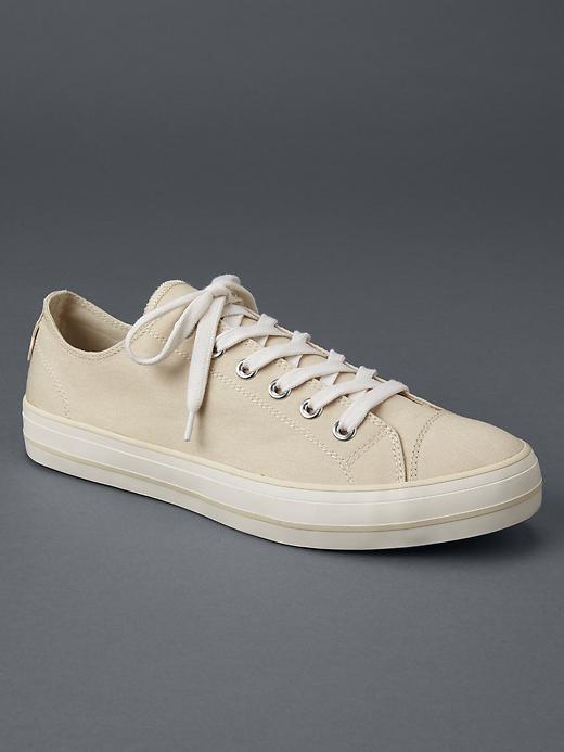 Gap Men Canvas Lace Up Sneakers - Natural